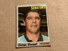 1970 TOPPS GEORGE BRUNET #328 WASHINGTON SENATORS - EX - Lite Corner Wear -