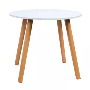 Couchtisch Rund Kaffeetisch Beistelltisch Sofatisch Wohnzimmer Weiß 60*60*50cm - Bild 1 von 15