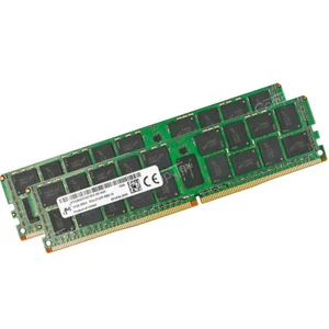 Micron 32GB 2X16GB 2Rx4 PC4-2133P DDR4 2133Mhz 288pin ECC Reg Server Memory - Picture 1 of 3