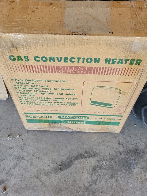 RINNAI RCE-229A 6,000 BTU CONVECTOR VENT-FREE SPACE HEATER 99.9% NATURAL GAS  | eBay