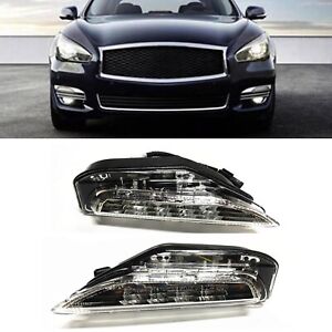 Right Left Front Turn Signal Light Lamp For 2015-19 INFINITI Q70L AA Clear