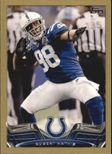 2013 Topps Mini Gold Indianapolis Colts Football Card #366 Robert Mathis /58