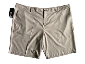 Adidas Mens 3-Stripe Climalite Performance Golf Shorts Size 52 Khaki Big & Tall - Picture 1 of 11