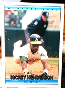 1992 Donruss Baseball Card of Rickey Henderson HOF #193 (NM) Free Returns