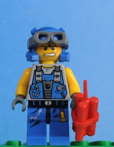 LEGO minifigures Power Miners pm022 Power Miner Rex, Goggles - set 8963-dinamite - Imagen 1 de 1