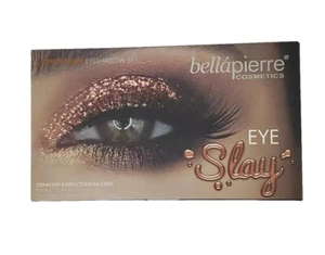 Bellapierre Cosmetics Eye Slay Copper Glam Eyeshadow & Brush Set Shimmer Powder - Picture 1 of 11