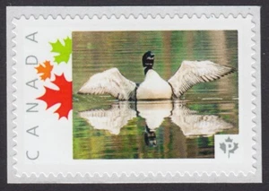 COMMON LOON, DUCK ** Foto affrancatura "P" - francobollo MNH Canada 2022 [p22-01sn01 - Foto 1 di 2