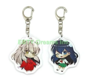 Set di 2 Portachiavi Inuyasha Anime Acrilico Kagome v1 - Foto 1 di 2