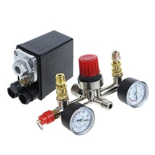 New Pump Pressure Air Compressor Control Value Switch W/ Valve Gauge Parts Kit