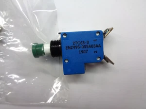 KLIXON Sensata Technologies 3 amp thermal aircraft Circuit Breaker 2TC65-3 - Picture 1 of 7