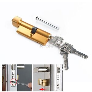 70mm Door Lock Superior Euro Cylinder Anti Snap Bump High Security Barrel w/3Key