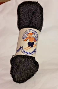 Vtg TVINNGARN 100 gr skein Dark Grey Heather Yarn sold by skein Made In Norway - Picture 1 of 3