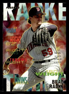 Brad Radke 1995 Fleer Update Rookie Card #U-62 Minnesota Twins - Image 1 of 2