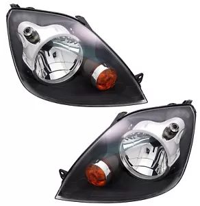 Für Ford Fiesta VI 2005-2008 Scheinwerfer Schwarz Grau H4 LINKS + RECHTS - Bild 1 von 5