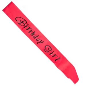 Hot Pink Birthday Girl Flashing Sash - Picture 1 of 1