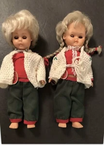 VINTAGE BUPPE GERMAN ANGEL-GIRL AND BOY WERTERZEUGNIS SET OF TWO DOLLS - Picture 1 of 7