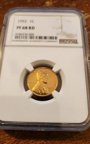 1952 PROOF LINCOLN WHEAT CENT PENNY 1C NGC CERTIFIED PF 68 RED  GREAT CONDITION! Cover