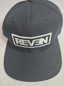 Reven Black Mens Baseball Snapback Hat Cap OSFM NWOT - Picture 1 of 9