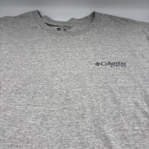 Columbia Herren Regular Fit Kurzarm T-Shirt Shirt Large Grau Logo - Bild 1 von 4