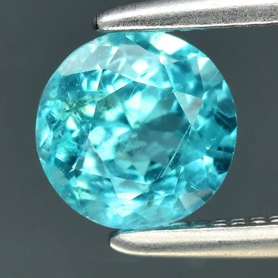 💎 0.63ct Redondo Natural Neón Verde Azul Apatita - Sin Calentar (Color Paraiba) Foto 1 de 4