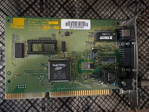 3Com Etherlink III 3c509b BNC AUI RJ45  With Rom Socket Works In 8/16bit ISA - Picture 1 of 3