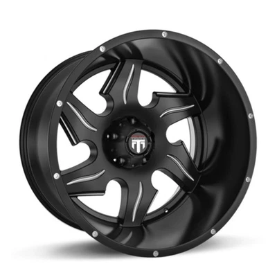 Rueda 22" American Truxx Ninja 22x14 negra fresada 8x6,5 -76 mm para Chevy GMC Ram Foto 1 de 4