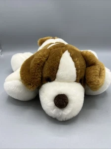 2001 Commonwealth Brown & White PUPPY DOG 11" Plush St Bernard Beagle Vintage - Picture 1 of 7