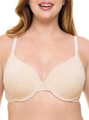 No Boundaries Womens Lightly Lined Underwire T-Shirt Bra Beige Size 38 D - Image 1 of 4