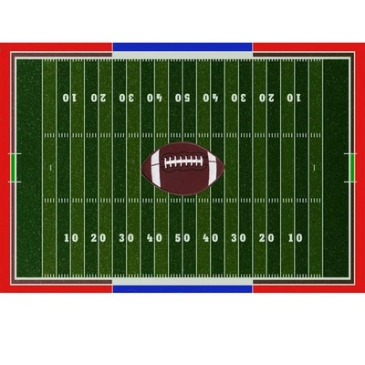 Kids Rug American Football Field Rug 5'x7' (Approx:4'11" X 6' 10") Non-Slip G... - Image 1 of 4