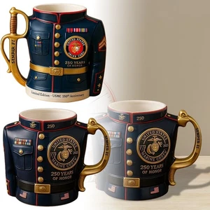Tazza 3D 250° Anniversario Corpo dei Marines degli Stati Uniti nuova - Foto 1 di 13