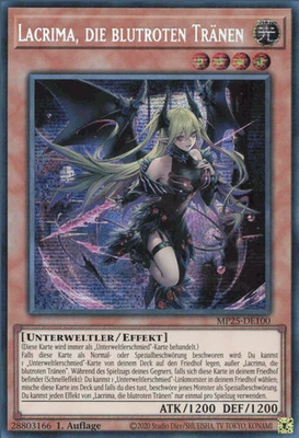 YuGiOh Lacrima, die blutroten Tränen MP25-DE100 Secret Rare Deutsch Neu 1st - Bild 1 von 2