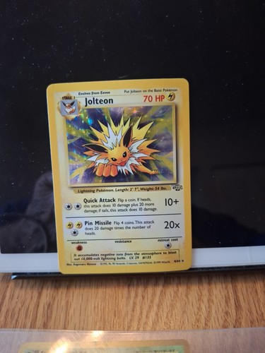 POKEMON CARD JUNGLE Jolteon 4/64 HOLO FOIL RARE 1ST EDITION