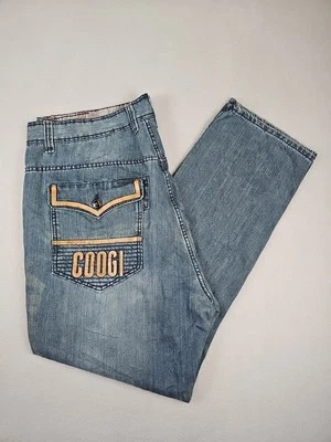COOGI Jeans Men's 44x33 Blue Cotton Streetwear Accents Y2K Baggy - Image 1 of 4