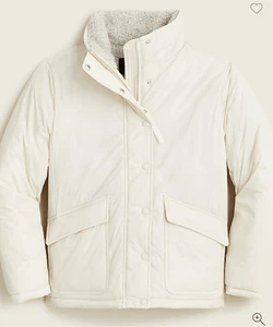 NWOT J Crew Sherpa-lined puffer jacket with PrimaLoft, Med $248 - Picture 1 of 6