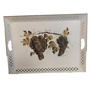 MCM Toile handbemalt Netz Tablett Griffe - Bild 1 von 9