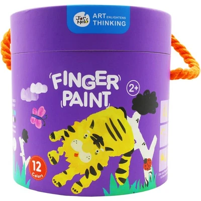 Jar Melo Finger Paint 12 Colour Set - Image 1 of 2
