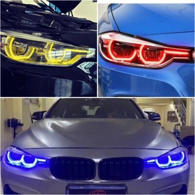 Placas DRL para 2017 BMW F30 LCI 320i 340i 330e farol de LED olhos de anjo luz do dia - Imagem 1 de 4