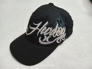 Gorra Hurley ajuste elástico NEGRO - FlexFit niños niñas unisex bordada - Imagen 1 de 7