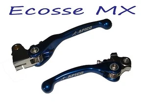 Yamaha YZ250F 2007-2008 YZ450F 2008 APICO blau Flexi Brems Kupplungshebel Set - Bild 1 von 1
