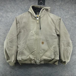 Carhartt Jacke Herren Large Beige J130 MUS Zip Hooded Distressed Workwear Canvas - Bild 1 von 21