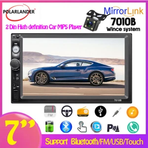 7" 2 Din Car Radio Head Unit MP5 Player Stereo Bluetooth Touch Screen AUX/USB/FM - Picture 1 of 12