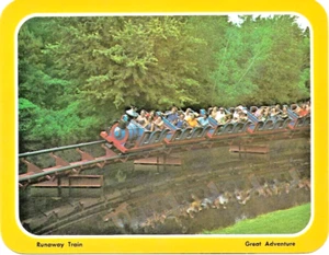 Runaway Train Ride at GREAT ADVENTURE: New Jersey ~ 1977 Large Postcard  (#2318) - Picture 1 of 2