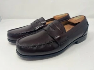 CHAPS Men's Leather Dark Brown Slipon Dress Shoes Toe Size 11 M READ DESCR. - Picture 1 of 13
