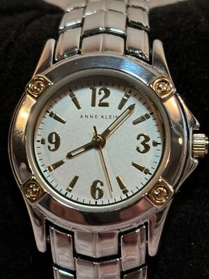 Anne Klein 6-1/4" Womens AK/1741 Water Resistant 2 Tone Watch V121E NEW Battery - Image 1 of 4