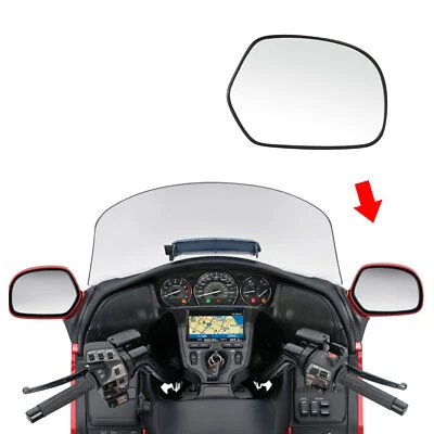 Espejos retrovisores transparentes de vidrio aptos para Honda Goldwing GL1800 2001-2017 Foto 1 de 4