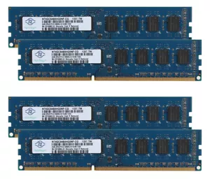 Nanya 16GB Kit 4X 4GB PC3-10600 DDR3 1333MHz 240PIN CL9 DIMM Desktop Memory RAM - Picture 1 of 12