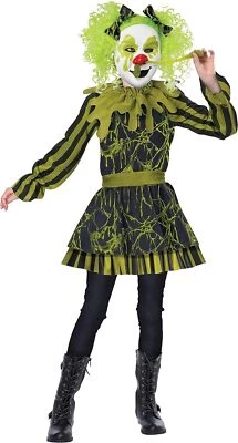 Moco de Diversión Payaso Carnaval Circo Mal Miedo Vestido Elegante Halloween Niño Disfraz Foto 1 de 2