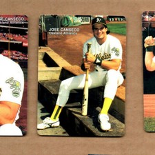 1990 Mother's Cookies #4 Jose Canseco (Sitting on/dugout steps)