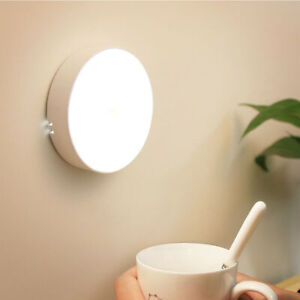 LED Motion Sensor Lights Wireless Night Light Rechargeable Cabinet Lamp White