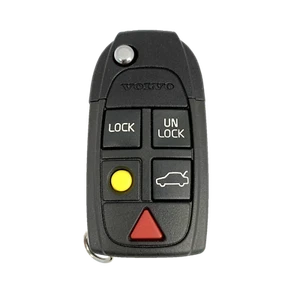 OEM VOLVO Keyless Remote Fob 5 Button Flip Key UNCUT OEM VOLVO LQNP2T-APU - Picture 1 of 6